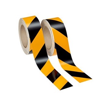 3M 13058 AP Výstražná reflexní páska, černo-žluté šrafování, levé + pravé, šíře 50 mm, metráž