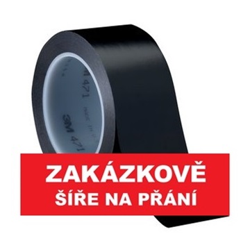 3M 471 Označovací PVC  lepicí páska, otěruvzdorná, černá