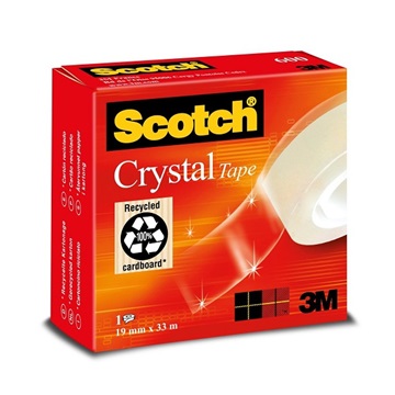 3M 600 Scotch Crystal Tape Čirá páska, 19 mm x 33 m