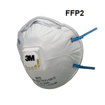 3M Filtrační polomaska 8822 (FFP2 NR D) s výdechovým ventilkem 10ks