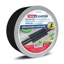 Tesa 53949 Matt Gaffer Tape, černá matná textilní páska, 50 mm x 50m